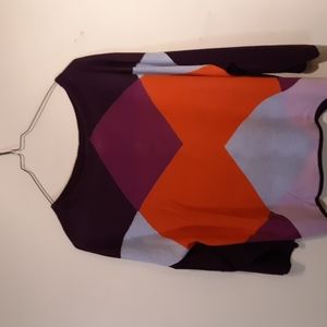 Worthington multicolored sweater Size large sophisticated beautifully designed.